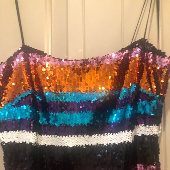 LIKELY multicolor stripe sequin dress size 2! - Picture 3 of 7
